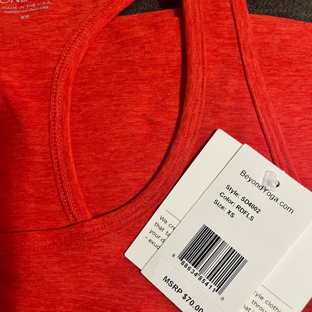 Beyond yoga Orange/Red Tank Top Camisole - Picture 3 of 3